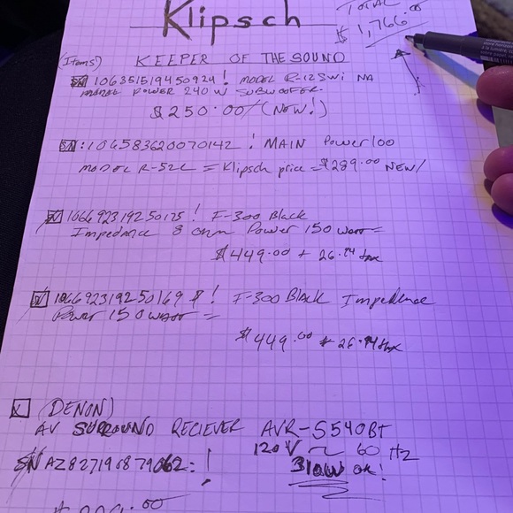 Klipsch speakers and Denon receiver - Picture 3 of 3